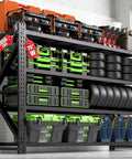 Heavy Duty Garage Storage Shelves With 8000 Lbs Capacity 79 Inch Wide Four Tier Industrial Metal Shelving For Warehouse Basement Or Shop
