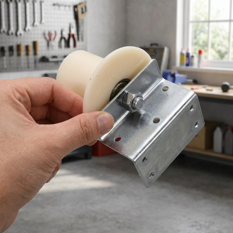 Top Shelf Garage Door Track Roller Wheel Pair With Heavy Duty Bearing Pulley And Wide Slot Channel Guide For B uttery Smooth Sliding Action And Zero Headache Installation Upgrade Your Garage Setup