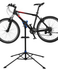 Heavy Duty Bicycle Repair Stand With 66 Lb Capacity Telescoping From 41 To 75 Inches Fits 1 To 1.5 Inch Tubing With Pre Drilled Floor Anchors