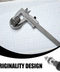 Heavy Duty Stainless Steel Spring Plunger Pin With Knurled Grip And Quick Release Pull Ring next to a caliper on graph paper.