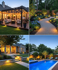 Backyard with 60 Pack Low Voltage Waterproof Landscape Light Cable Connectors 12 20 Gauge Wire Connectors For Outdoor Path Lights And Landscape Lighting Replacement Easy Install Quick Connect Fastlock Style