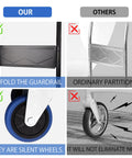 Comparison of foldable push cart dolly guardrail and silent wheels vs ordinary noisy wheels.