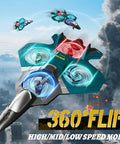 Ultra Fun RC Planes With 3 Batteries For Kids And Adults, foam jet with LED lights performing in the sky with 360° flip.