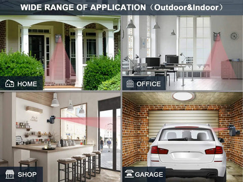 Half Mile Range Wireless Driveway Alarm Kit With Weather Resistant Motion Sensors used in home, office, shop, garage.
