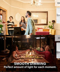 Dimmable E12 LED Bulbs 3W No Fuss Dimming Replaces 40W Incandescent B10 Candle Light Bulbs lighting a living room and dining scene