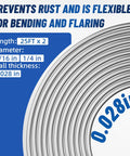 Garage Ready Heavy-Duty Zinc Coated Brake Line Tubing Kit With 25 Ft Of 3/16 Inch And 1/4 Inch Lines And Sixty Fittings