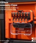 Knurled Torx Bit Socket Set T8 Through T60 For 1/4, 3/8 And 1/2 Inch Drives, Premium Cr-V Steel, MODBox Case displayed in orange case