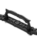 4 Pack Heavy Duty 8.9 Inch Black Cast Iron Barn Door Handles, rustic vintage hardware with rust resistant finish, decorative design