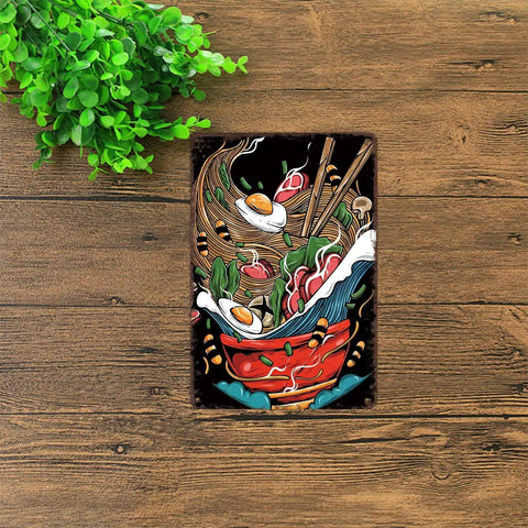 Funny Vintage Metal Signs Ramen Japan Food Tin Sign Poster For Home Room Garage Office Decor 8x12Inch Durable Aluminum