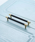 Bar Cabinet Handle Knob Pull With Brushed Satin Gold Brass And Electroplated Matte Black Finish For Kitchen Cabinets And Dressers