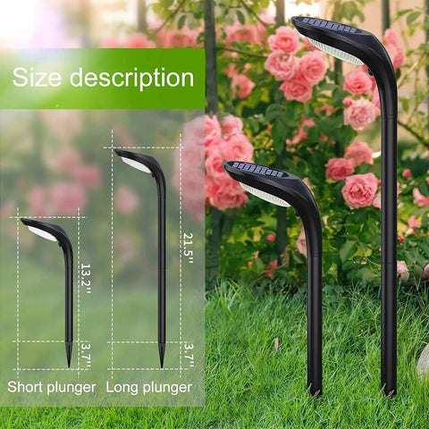 Size description of 4-Pack 150 Lumen Solar Pathway Lights Waterproof Landscape Lighting with monocrystalline panel