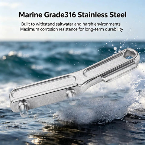Two Pack Boat Gas Cap Key Stainless Steel 304 Marine Deck Fill And Water Cap Tool For RV Fuel Cap Wrench marine use