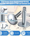 18 Pack Heavy Duty Silver Electrical Panel Screws For Square D Schneider Qo Homeline Siemens Murray Load Center Breaker Box Hardware Rock Solid Grip No Sweat Installation close-up view, 0.8 inch zinc-plated screws.