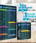 Air Fryer Cheat Sheet Magnet Set For Quick Times And Temperatures A Magnetic Guide For 100 Plus Foods with large and small magnets
