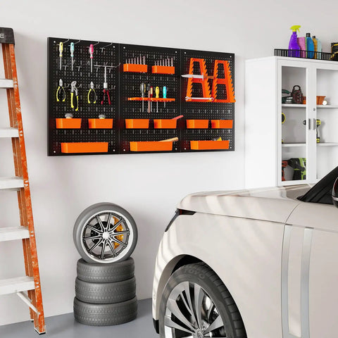 4 Ft Metal Pegboard Tool Organizer With Heavy Duty Hooks And Bins For Garage And Workbench This Solid Peg Board Kit Upgrades Your Shop Game Keeps All Gear Tight And Ready To Roll Perfect For Hard Working Crews Who Need Reliable Storage Solutions Daily