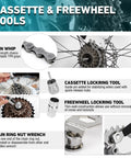 Image showing cassette and freewheel tools from All In One Bike Repair Kit With Storage Box 41 Piece Tools Set.