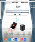 Smart Curtain Track System With WiFi Phone Control And Voice Control For Alexa And Google Home Tuya App Remote Access Motorized Curtain Rods For Auto Opening And Closing Works With Remote 125 Feet, 3.2M adjustable track