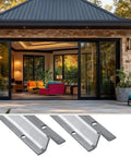 Heavy Duty V Groove Sliding Door Track Kit With Pre-Drilled Holes And Screws, 96-Inch Total Length In Two 48-Inch Sections