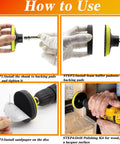 Step-by-step use of 65 Piece 3 Inch Sanding Disc Set with M10 Backing Pad and 2 Interface Pads Wet Dry Sandpaper