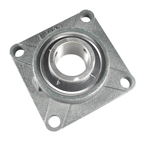 Self Aligning Pillow Block Bearing With 2 Inch Bore 4 Bolt Flange Mounted Solid Square Base Built Tough Durable Chrome Steel UCF211-32