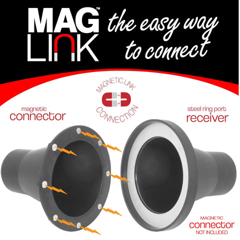 Image of 4 Inch To 2 And A Half Inch Steel Ring Port Receiver For Magnetic Dust Collection Hose Adapters.