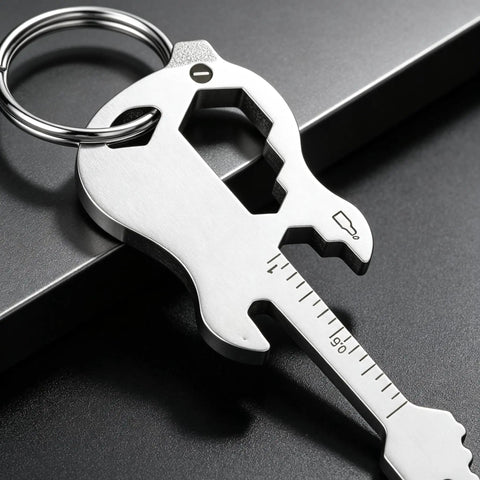 12 In 1 Guitar Themed Keychain Multi Tool With Bottle Opener Screwdrivers Hex Keys And Bike Spoke Wrench Compact EDC Gadget