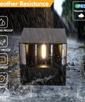 Outdoor Wall Light Up Down Square Black Aluminum Sconce IP65 Waterproof Exterior Fixture 12W Adjustable Beam Weatherproof