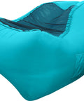 Teal Inflatable Lounger Air Chair Lightweight Self Inflating Beach Chair With Carry Bag Ground Stakes And Storage Pockets
