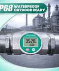 3 Inch Digital Water Flow Meter With NPT Fittings, EMI Protection, and IP68 Waterproof Aluminum Housing in industrial setting