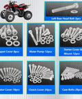 Raptor 660R Hardware Kit 176 Pcs 304 Stainless Steel Bolts Nuts Screws Washers Fit Yamaha YFM660R 2001 2005 Replacement Set