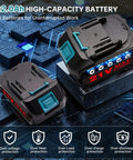 Two high-capacity 2.0Ah batteries for Beast 21V Brushless Cordless Rivet Gun Kit With Two 2.0Ah Batteries And Charger