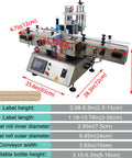 No Sweat Automatic Desktop Labeling Machine With Conveyor Belt for quick round and square bottle tagging, 2.36-3.94 inch suitable diameter.