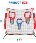 6 By 6 Foot Football Training Net With Three Target Pockets, Portable QB Throwing Practice Gear With Carry Bag For Backyard And Field