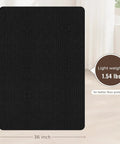 Office Chair Mat For Hardwood Floor No Slip Protection For Rolling And Gaming Chairs 36x48 Inches Heavy Duty Floor Protector in black.