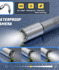 Tough As Nails 17Mm Pipeline Inspection Camera With Seamless Wireless Link And Real Time Recording For Quick Sewer Mapping and Routine Drain Maintenance On Any Job Site, waterproof stainless steel camera with LED light.