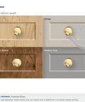 Edona Polished Brass Cabinet Knob 1-1/4 Inch Diameter for different cabinet finishes