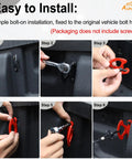 Rock Solid Carbon Steel Tie Down Hooks Four Pack For Ford Maverick 2022 To 2025 Red Bed Cleat Anchors installation steps.