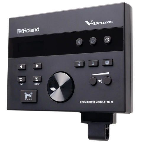 TD-07 V-Drum Module Bundle With Cable Snake Harness And USB Data Cable 10ft Silverline Audio Connection front panel view
