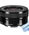 16-50mm lens from ZV-E10 Mirrorless Camera Bundle With 16 to 50mm Kit Lens And Forty Piece Accessory Bundle Including 64GB SD Card LED Light
