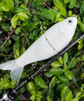 Slow Sinking Glide Bait With Fur Tail Lifelike Fishing Tackle For Trout Shad Bass Musky 6.7 Inch 3 Pack Durable Two Section Body