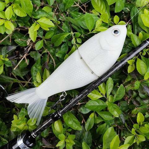 Slow Sinking Glide Bait With Fur Tail Lifelike Fishing Tackle For Trout Shad Bass Musky 6.7 Inch 3 Pack Durable Two Section Body
