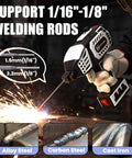 Portable 110V Handheld Arc Welder With IGBT Inverter Adjustable 20 To 150A 5 Current Settings Includes 20 Rods Pro Grade