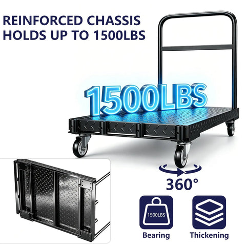 Heavy Duty Panel Push Cart Builds Tough Converts To A Flatbed Dolly Hauls 1500 Pounds of sturdy materials with reinforced chassis.