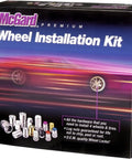 Box of Chrome With Blue Cap SplineDrive Wheel Installation Kit For 4 Lug Wheels M12 X 1.25 Thread Size Includes 16 Lug Nuts
