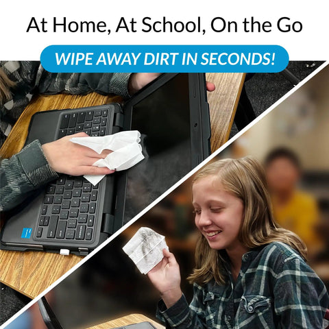 Screen Cleaning Wipes Travel Pack Individually Wrapped For Laptops Monitors And TVs Streak Free 24 Large Wipes On The Go