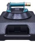 Woods Powr-Grip 10-inch concave vacuum cup with metal handle on black base.
