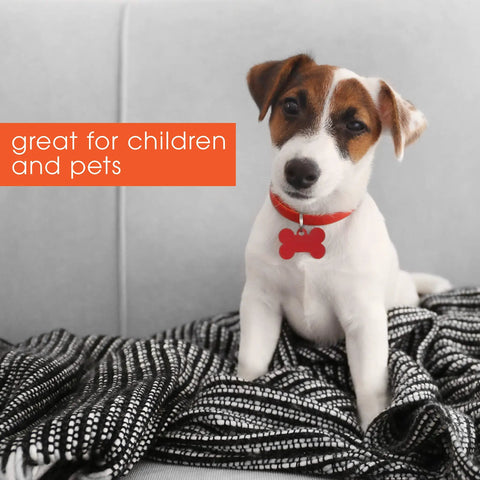 Secure Space Extra Wide Kid Safe Baby And Pet Gate For Doorways And Stairs Fits Openings From Twenty Eight And A Half Inches To Fifty Two Inches Wide Thirty Inches Tall Pressure Or Hardware Mounted Auto Close And Hold Open Grey, shown with a small dog on a patterned blanket.