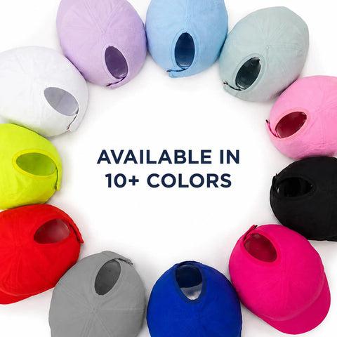 Womens High Ponytail Baseball Cap With Patented Open Back Design For Easy Ponytails And Curls Tangle Free Velcro Ultra Lightweight