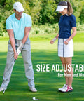 Lead Wrist Golf Swing Trainer Brace for Beginner Players worn on golfer's wrist demonstrating posture on putting green
