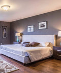 Bedroom with Crank Up The Brightness With A19 LED Light Bulbs 100W Equivalent Daylight White 5000K in bedside lamps